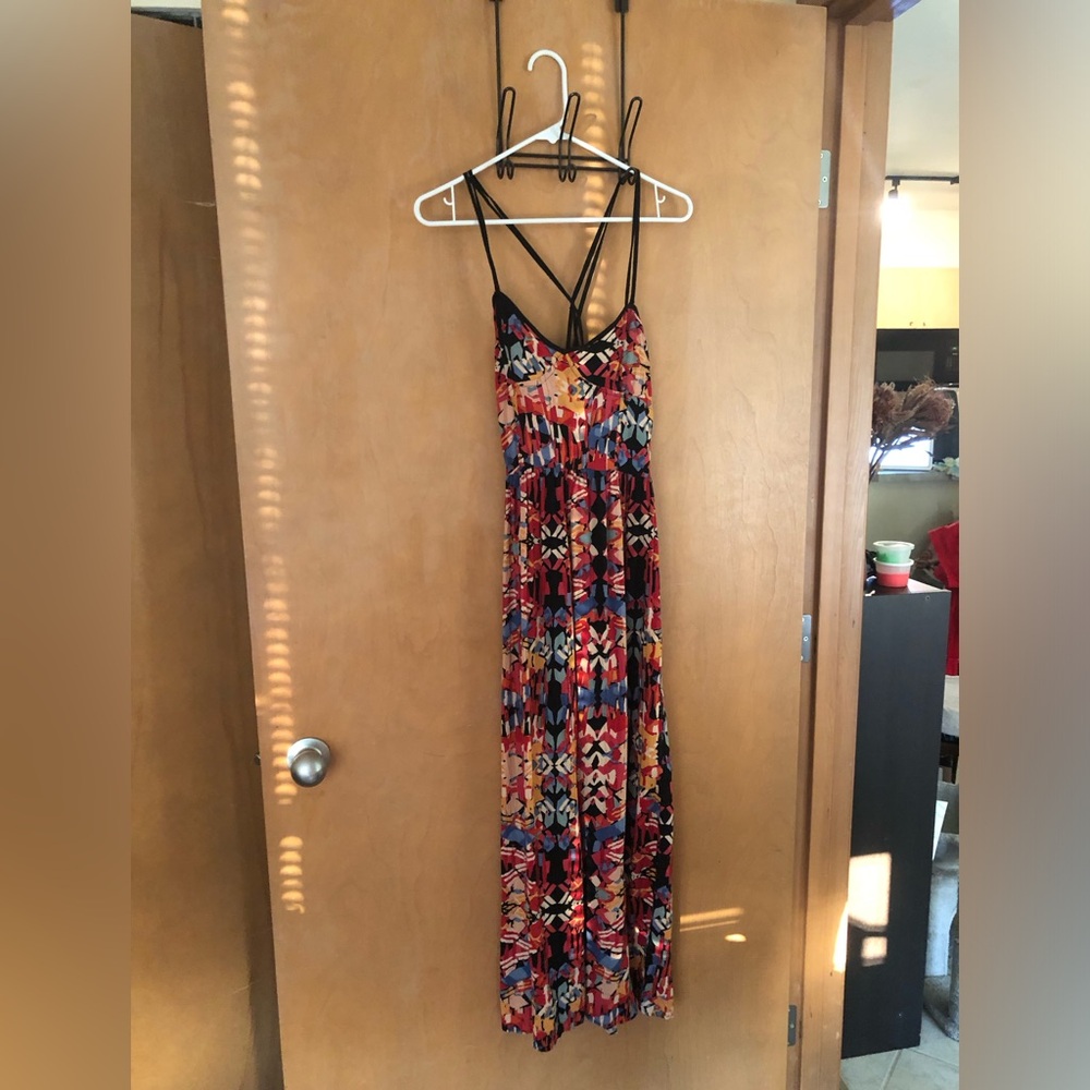 Vintage colorful maxi dress size small